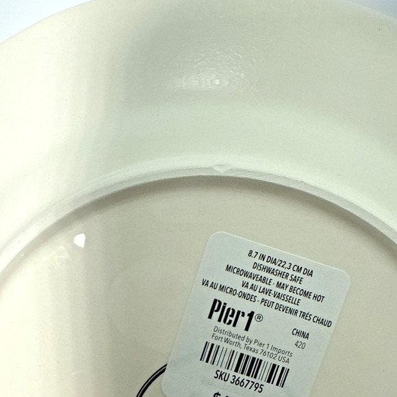 Pier 1 CHRISTMAS MORNING PUPS Salad Dessert Plates Puppies Dogs Set of four - Picture 5 of 7